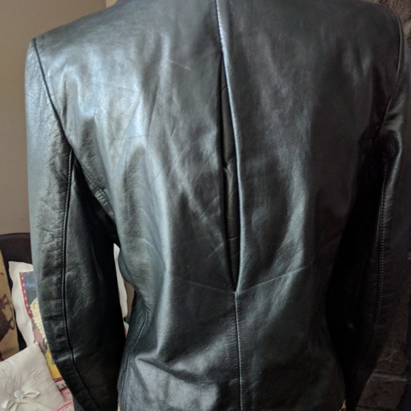 Ladies 80-90's Vintage Leather Jacket - Picture 3 of 5